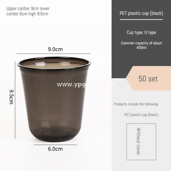 Black Frosted Plastic Cold Drink Cups – Injection Molded Beverage Cups