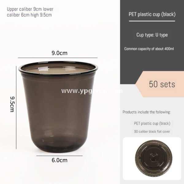 Black Frosted Plastic Cold Drink Cups – Injection Molded Beverage Cups