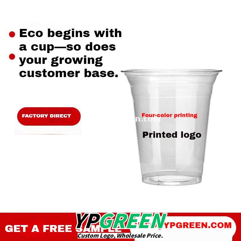 400ml U-Shaped PET Coffee Cup with Honeycomb Sleeve – 9x6x9.5cm Clear Cold Drink To-Go
