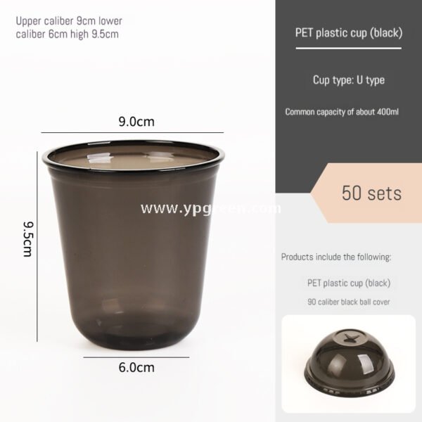 Black Frosted Plastic Cold Drink Cups – Injection Molded Beverage Cups