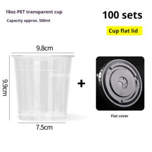 Disposable Clear Plastic Cups with Lids – Iced Coffee & Milk Tea To-Go