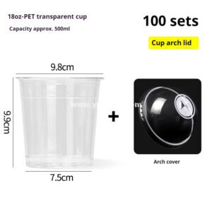 Disposable Clear Plastic Cups with Lids – Iced Coffee & Milk Tea To-Go
