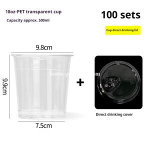 Disposable Clear Plastic Cups with Lids – Iced Coffee & Milk Tea To-Go