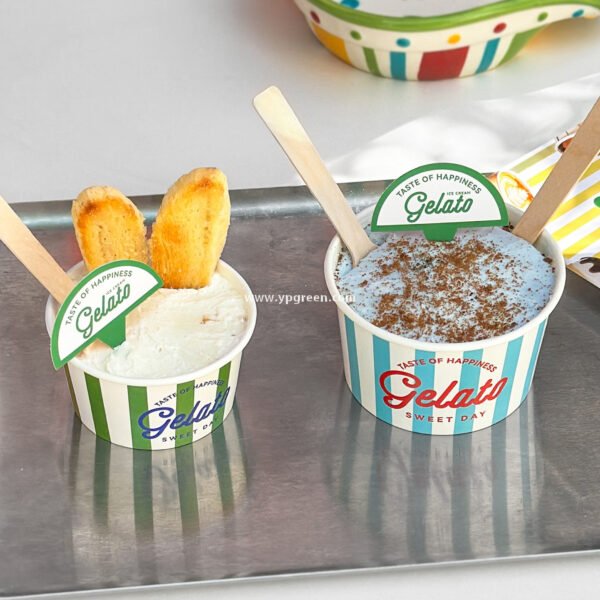 Disposable Ice Cream Paper Cups – Gelato & Yogurt To-Go Bowls