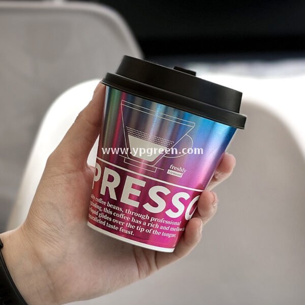 9x5.5x9.3cm Food-Safe Gradient PP Cup – 300ml Inner Film Lined Injection Drink Cup