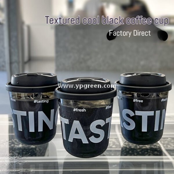 Black Frosted Plastic Cold Drink Cups – Injection Molded Beverage Cups
