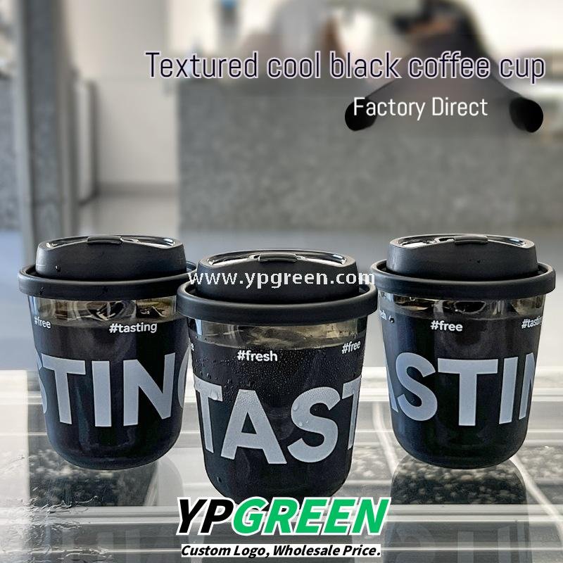 Black Frosted Plastic Cold Drink Cups – Injection Molded Beverage Cups