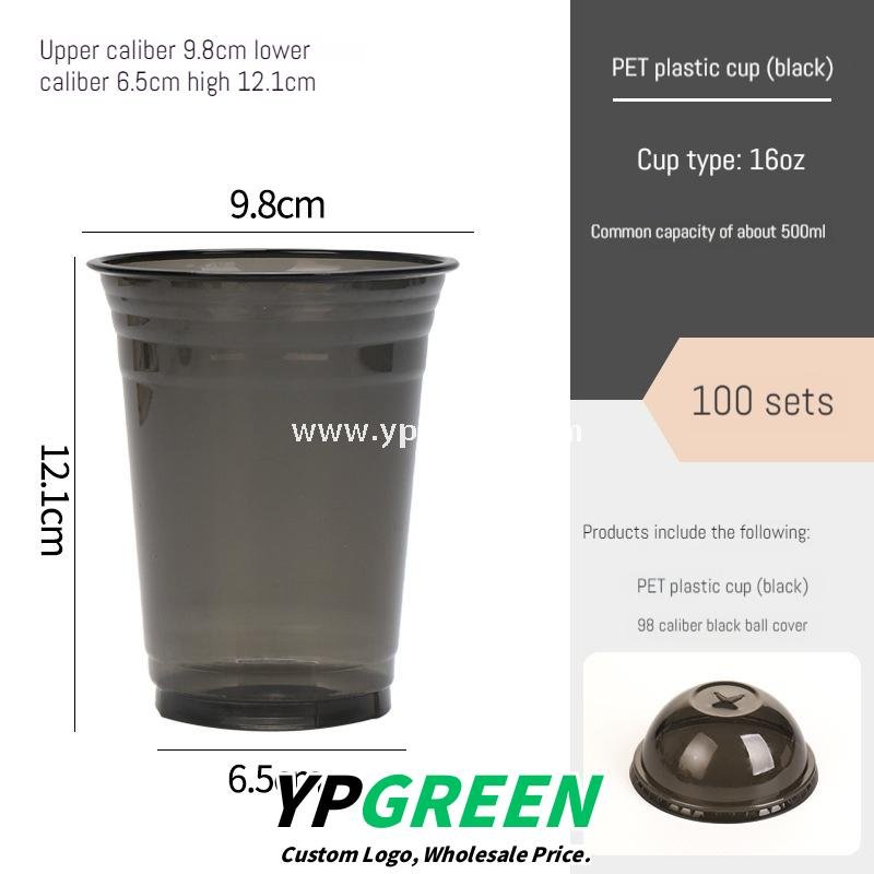 Black Frosted Plastic Cold Drink Cups – Injection Molded Beverage Cups