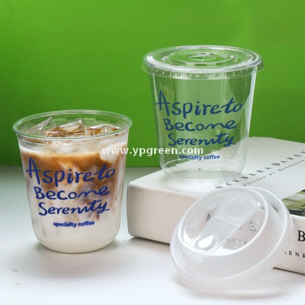 U-Shaped Clear PET Cups with Lids – Iced Coffee & Smoothie To-Go