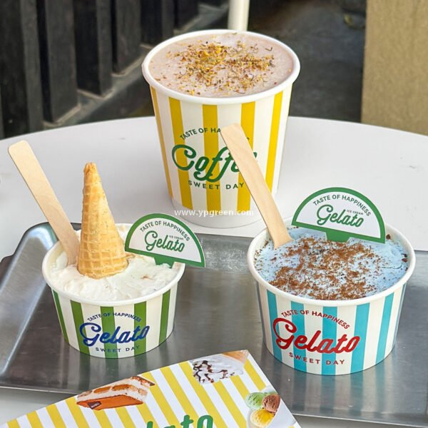Disposable Ice Cream Paper Cups – Gelato & Yogurt To-Go Bowls
