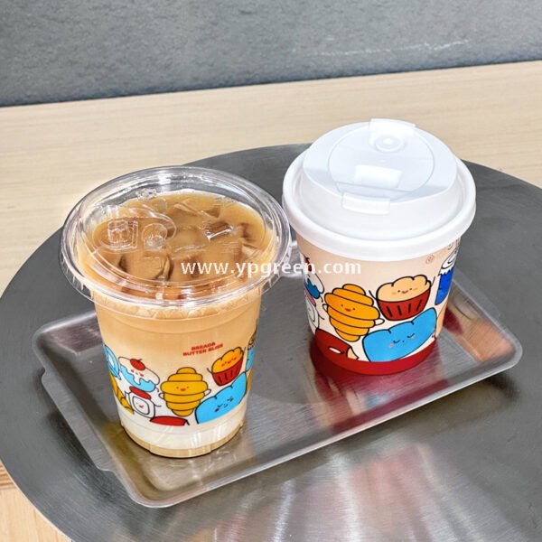 Branded Paper Coffee Cups with Lids and Carry Bags – Perfect for Takeout