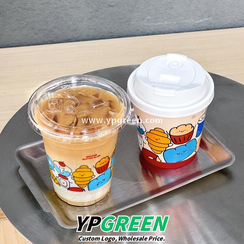 Branded Paper Coffee Cups with Lids and Carry Bags – Perfect for Takeout