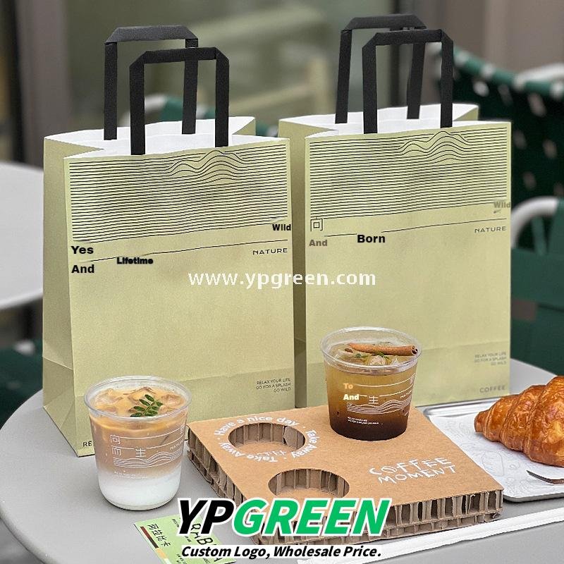 400ml U-Shaped PET Coffee Cup with Honeycomb Sleeve – 9x6x9.5cm Clear Cold Drink To-Go