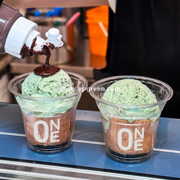 250ml Mini Clear Ice Cream Cup – 9.5×5.5×8cm Disposable Dessert Cup