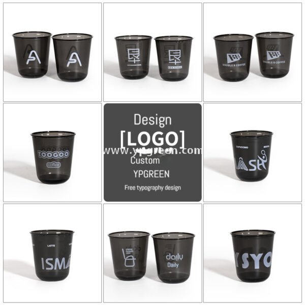 Black Frosted Plastic Cold Drink Cups – Injection Molded Beverage Cups