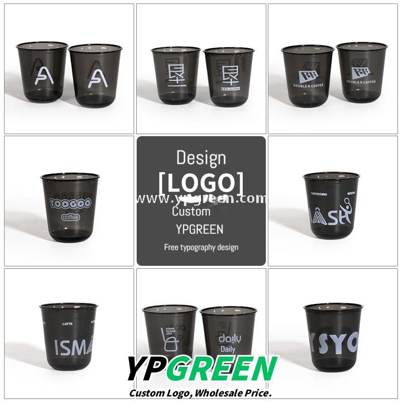 Black Frosted Plastic Cold Drink Cups – Injection Molded Beverage Cups