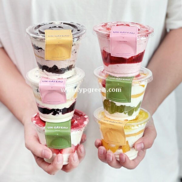 200/260ml Mini Dessert Boxes with Labels & Cups – 92x55x55/92x55x71mm Pastry Takeaway Packaging