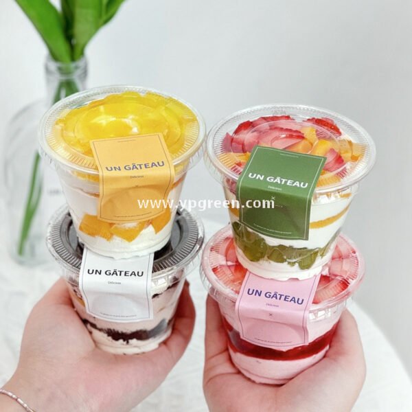 200/260ml Mini Dessert Boxes with Labels & Cups – 92x55x55/92x55x71mm Pastry Takeaway Packaging