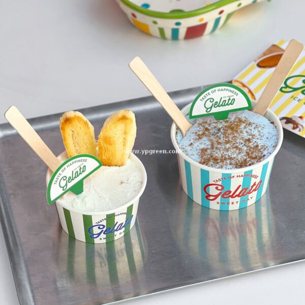 Disposable Ice Cream Paper Cups – Gelato & Yogurt To-Go Bowls
