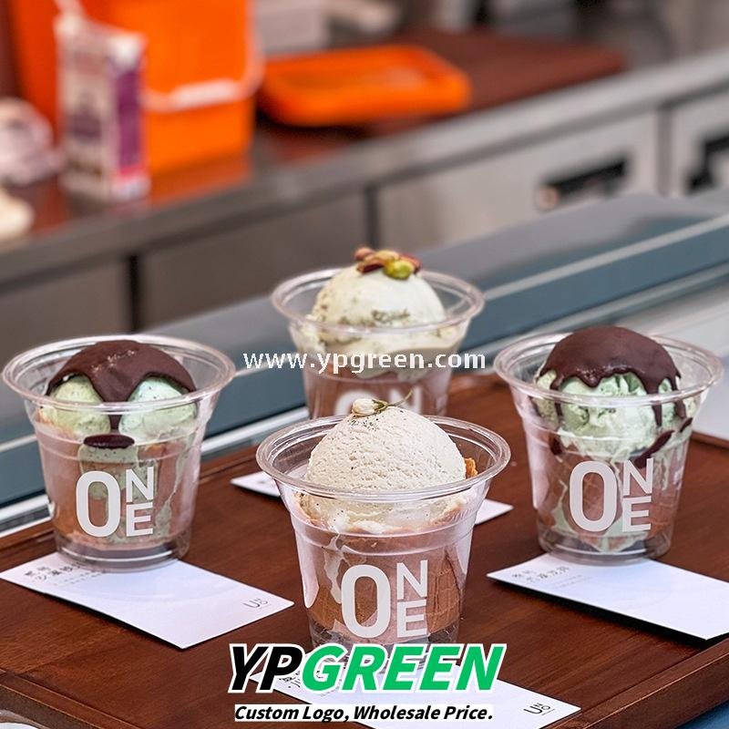 250ml Mini Clear Ice Cream Cup – 9.5×5.5×8cm Disposable Dessert Cup