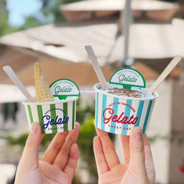 Disposable Ice Cream Paper Cups – Gelato & Yogurt To-Go Bowls