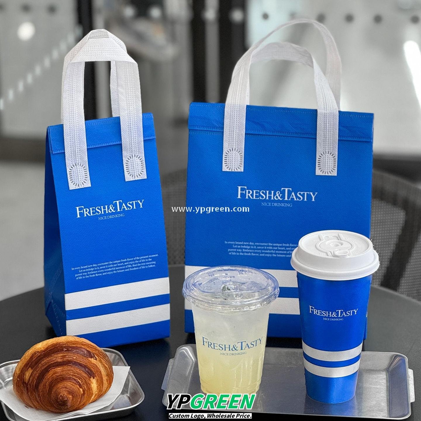 500ml Blue Metallic-Lined Plastic Cup 9x4.8x15.7cm + Leak-Resistant White Lid