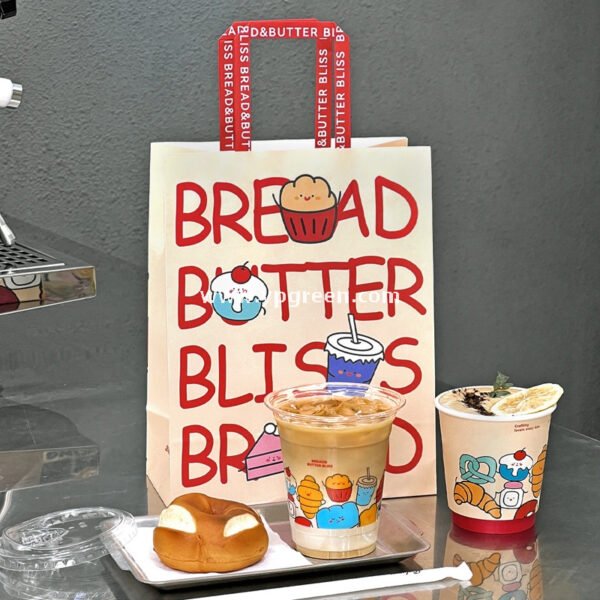 Branded Paper Coffee Cups with Lids and Carry Bags – Perfect for Takeout