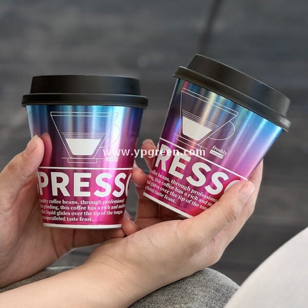 9x5.5x9.3cm Food-Safe Gradient PP Cup – 300ml Inner Film Lined Injection Drink Cup