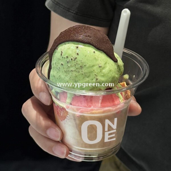 250ml Mini Clear Ice Cream Cup – 9.5×5.5×8cm Disposable Dessert Cup