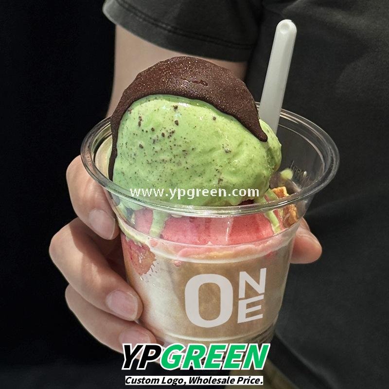 250ml Mini Clear Ice Cream Cup – 9.5×5.5×8cm Disposable Dessert Cup