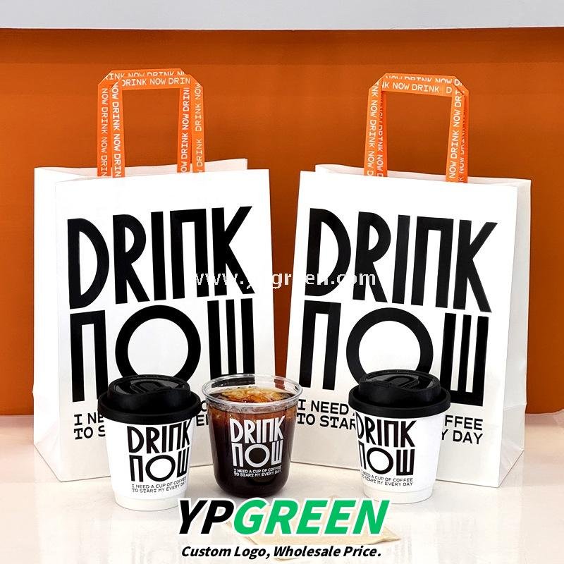 400ml Custom Logo U-Shaped Plastic Cups with 3 Different Lids – 9x6x9.5cm Disposable Cold Drink Packaging