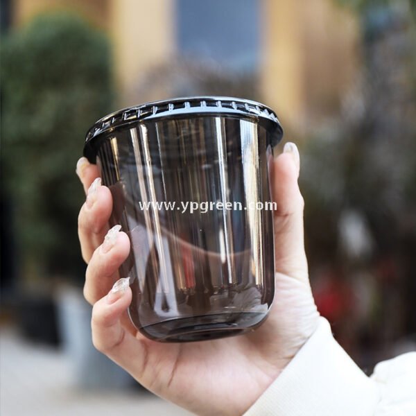 Black Frosted Plastic Cold Drink Cups – Injection Molded Beverage Cups
