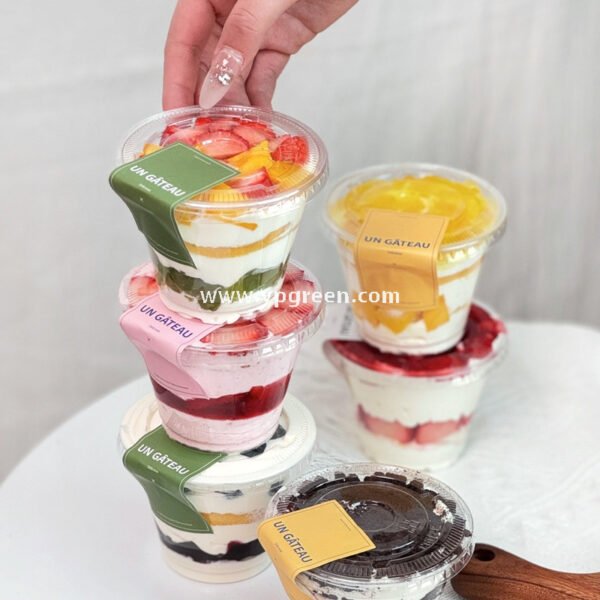 200/260ml Mini Dessert Boxes with Labels & Cups – 92x55x55/92x55x71mm Pastry Takeaway Packaging