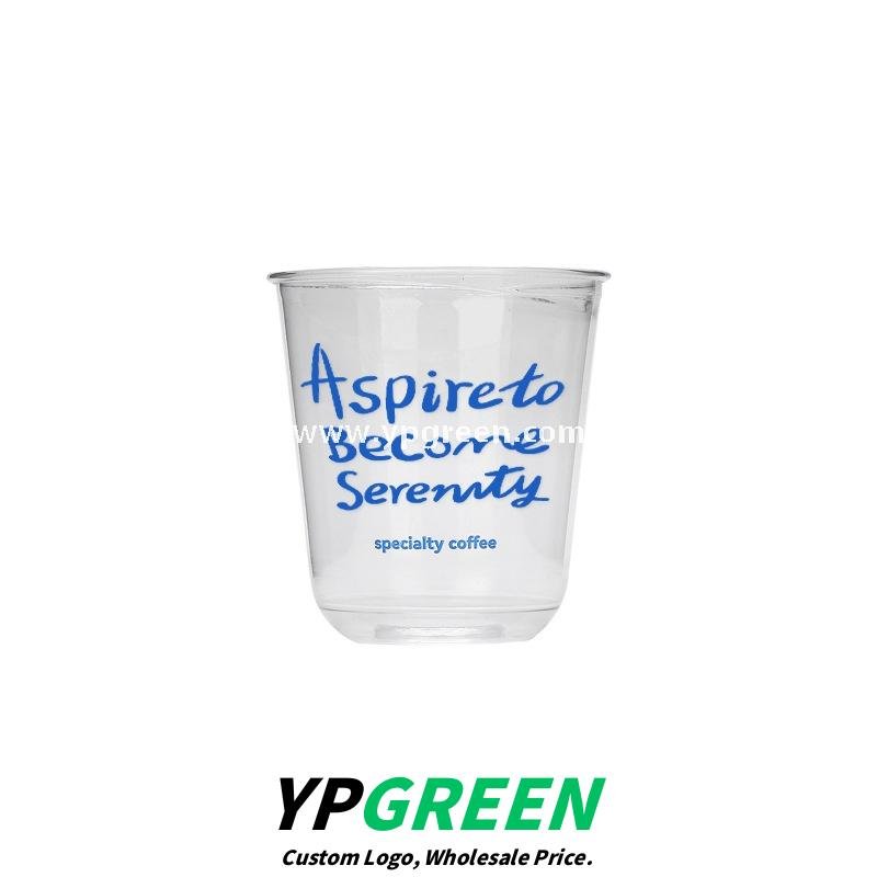 400ml cold drink U-shaped coffee cup + transparent switch cover – 9x6x9.5cm Iced Coffee & Smoothie To-Go