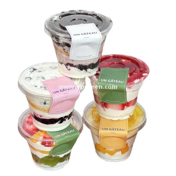 200/260ml Mini Dessert Boxes with Labels & Cups – 92x55x55/92x55x71mm Pastry Takeaway Packaging