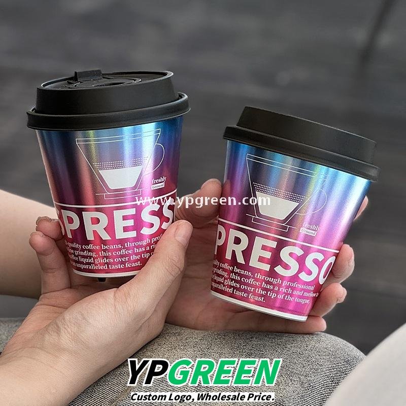 9x5.5x9.3cm Food-Safe Gradient PP Cup – 300ml Inner Film Lined Injection Drink Cup