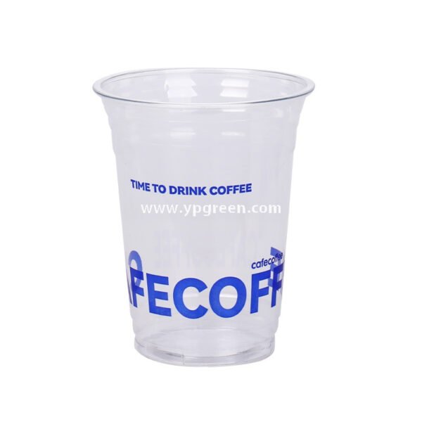 16oz Blue PET Cold Drink Cups with Lids – 500ml Disposable Iced Beverage Cups