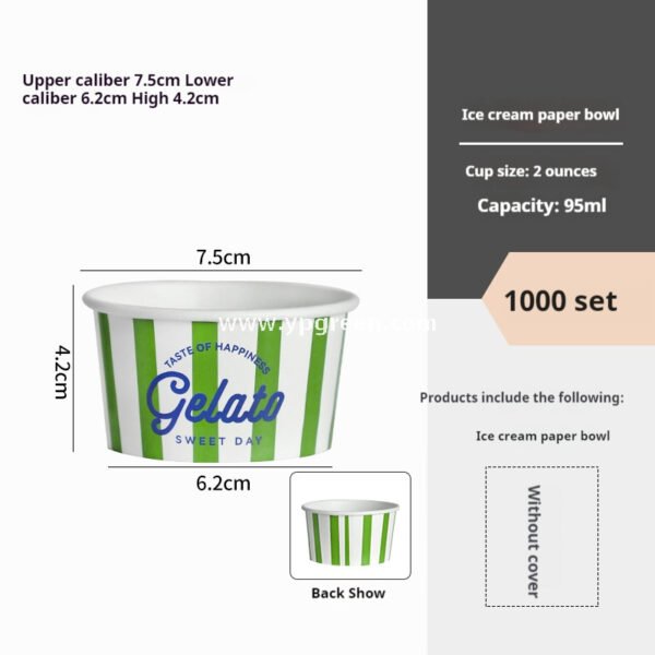 Disposable Ice Cream Paper Cups – Gelato & Yogurt To-Go Bowls