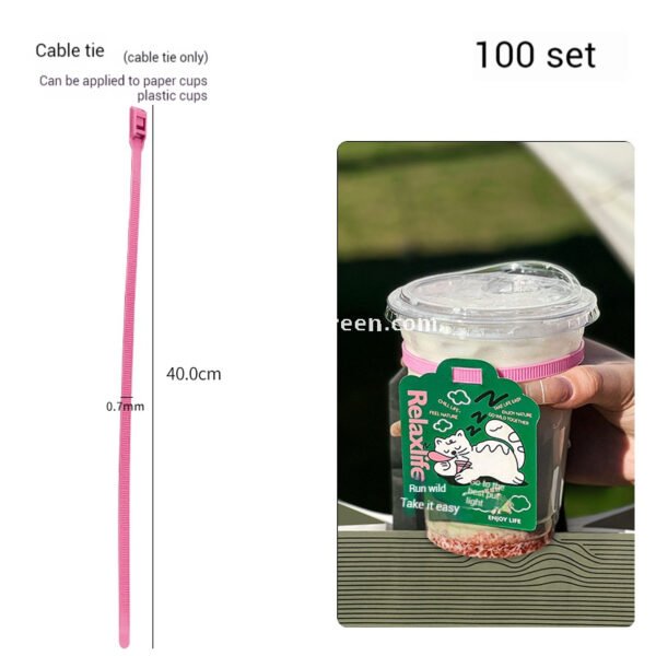 9.8x6.1x12.1cm Coffee Cup Sleeve & Tag Set – Customizable Card & Band Accessories