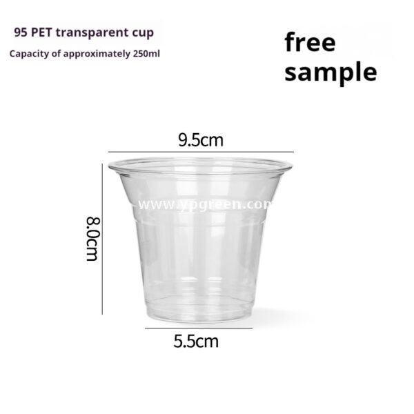 250ml Mini Clear Ice Cream Cup – 9.5×5.5×8cm Disposable Dessert Cup