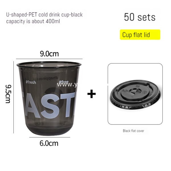 Black Frosted Plastic Cold Drink Cups – Injection Molded Beverage Cups