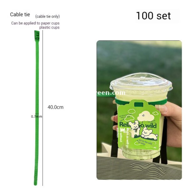 9.8x6.1x12.1cm Coffee Cup Sleeve & Tag Set – Customizable Card & Band Accessories