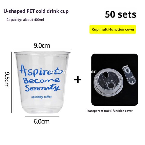 U-Shaped Clear PET Cups with Lids – Iced Coffee & Smoothie To-Go