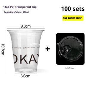Disposable Clear Plastic Cups with Lids – Iced Coffee & Milk Tea To-Go