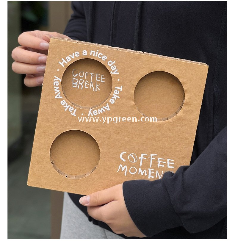 400ml U-Shaped PET Coffee Cup with Honeycomb Sleeve – 9x6x9.5cm Clear Cold Drink To-Go