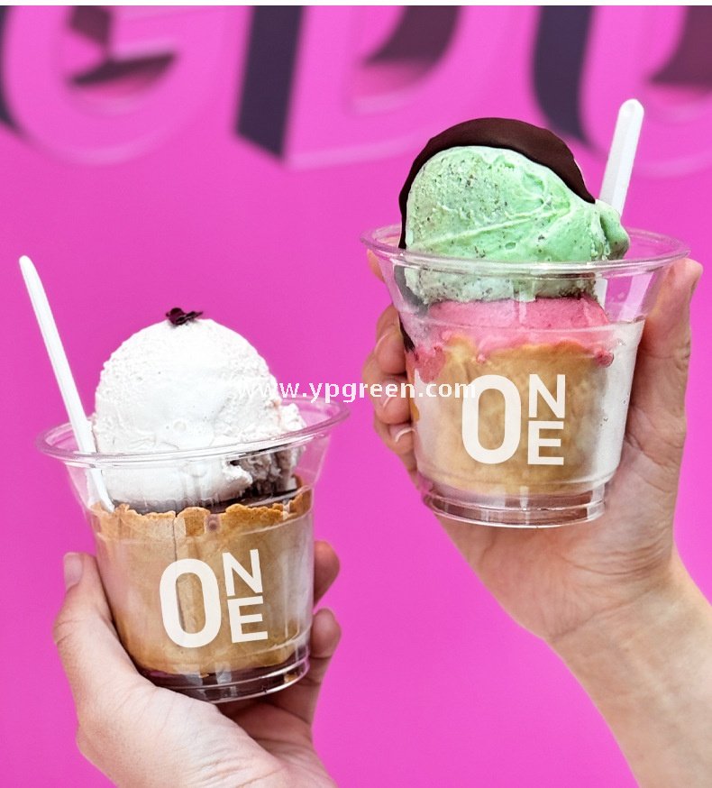250ml Mini Clear Ice Cream Cup – 9.5×5.5×8cm Disposable Dessert Cup