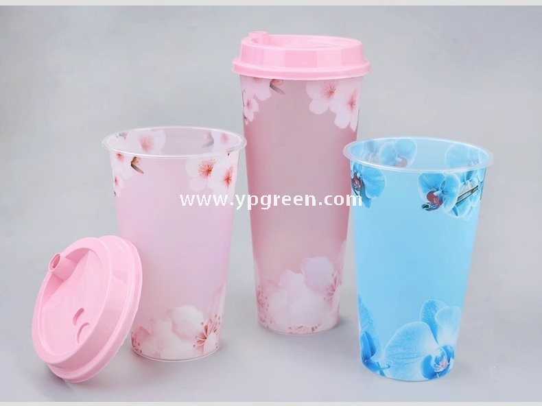 500ml Frosted PP Injection Cups – 9x5.8x13.7 cm Disposable Drink Cups