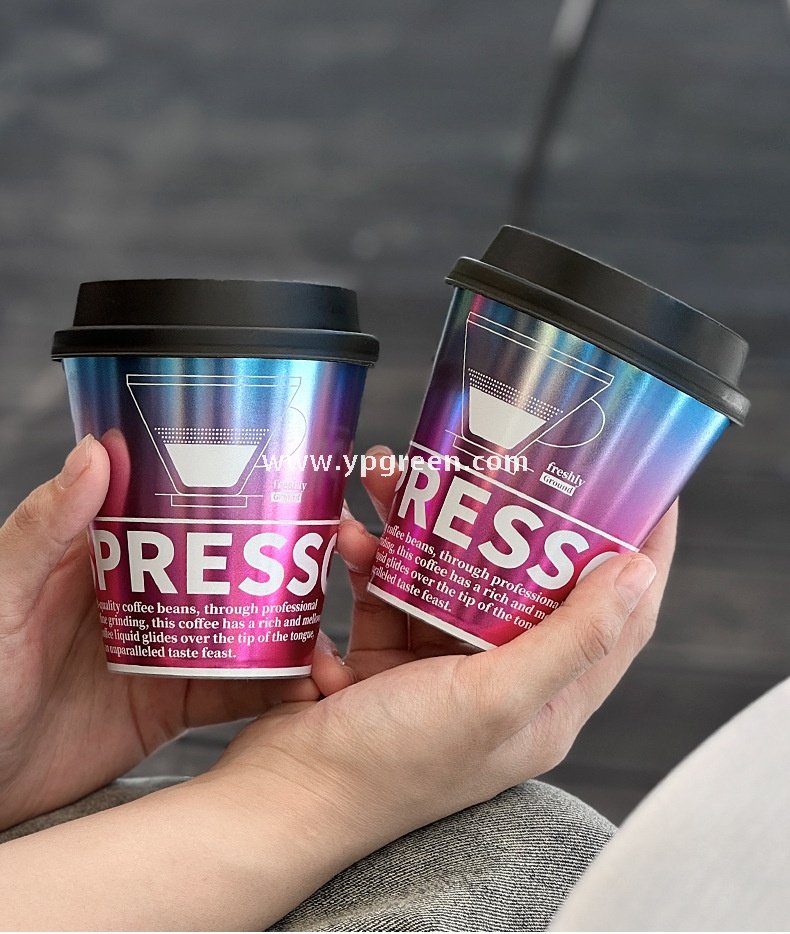 9x5.5x9.3cm Food-Safe Gradient PP Cup – 300ml Inner Film Lined Injection Drink Cup