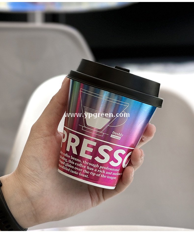 9x5.5x9.3cm Food-Safe Gradient PP Cup – 300ml Inner Film Lined Injection Drink Cup