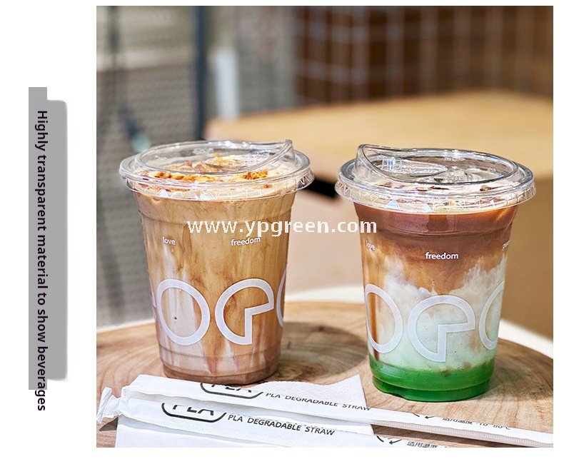 400ml cold drink U-shaped coffee cup without cover – 9x6x9.5cm Iced Coffee & Smoothie To-Go